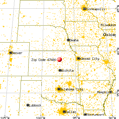 Solomon, KS (67480) map from a distance