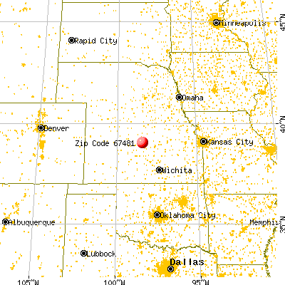 Sylvan Grove, KS (67481) map from a distance