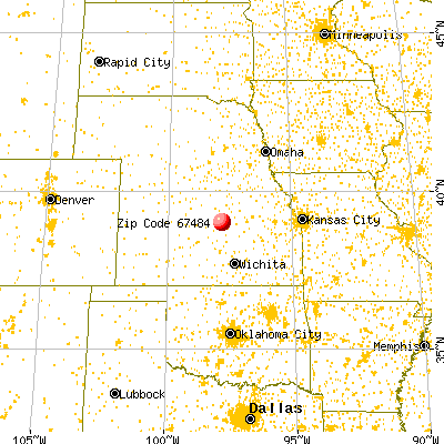 Tescott, KS (67484) map from a distance