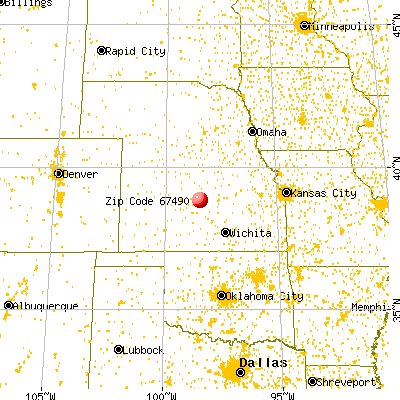 Wilson, KS (67490) map from a distance