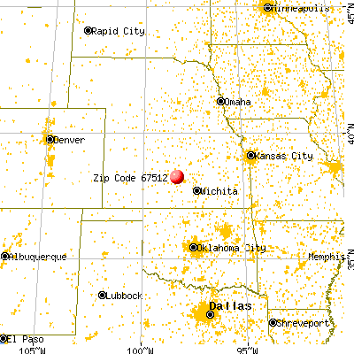 Alden, KS (67512) map from a distance