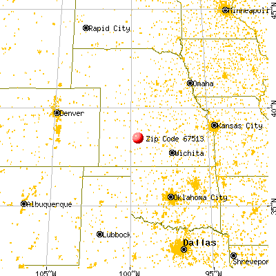 Alexander, KS (67513) map from a distance