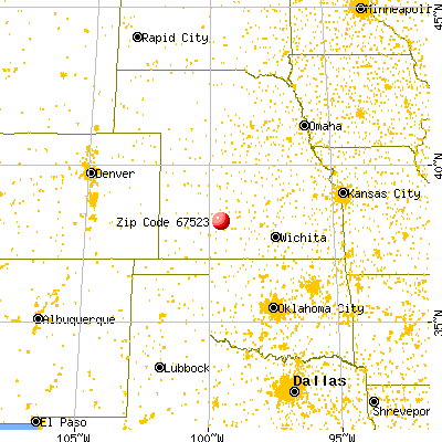 Burdett, KS (67523) map from a distance