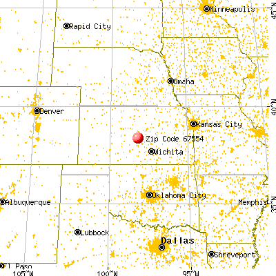 Lyons, KS (67554) map from a distance
