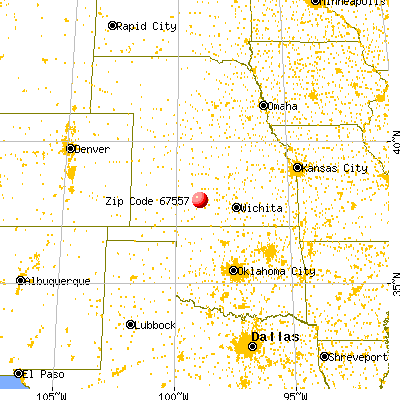 Macksville, KS (67557) map from a distance