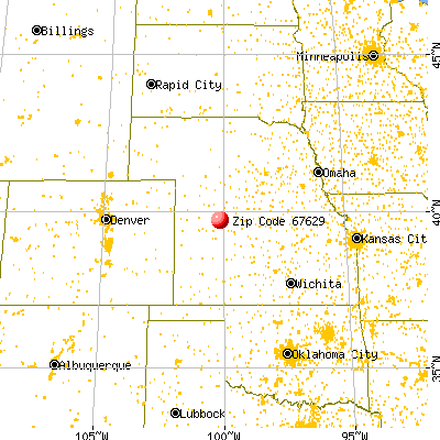 Clayton, KS (67629) map from a distance