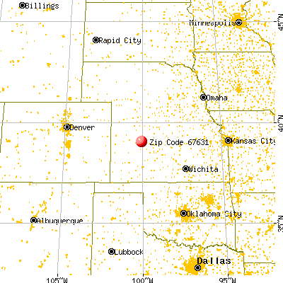 Collyer, KS (67631) map from a distance