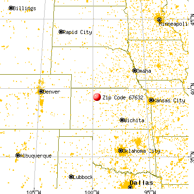Damar, KS (67632) map from a distance