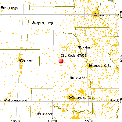 Gaylord, KS (67638) map from a distance