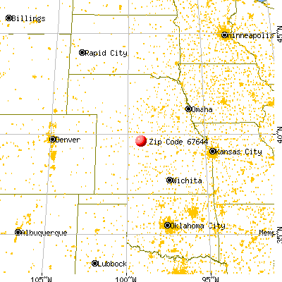 Kirwin, KS (67644) map from a distance