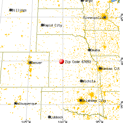Norcatur, KS (67653) map from a distance