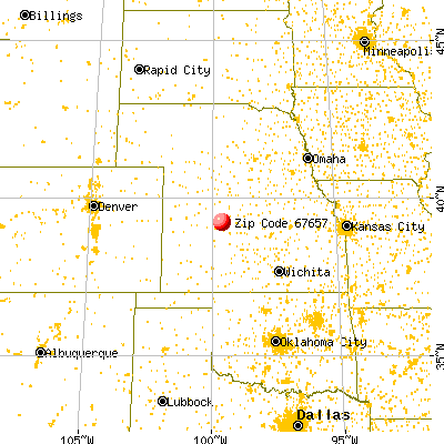 Palco, KS (67657) map from a distance