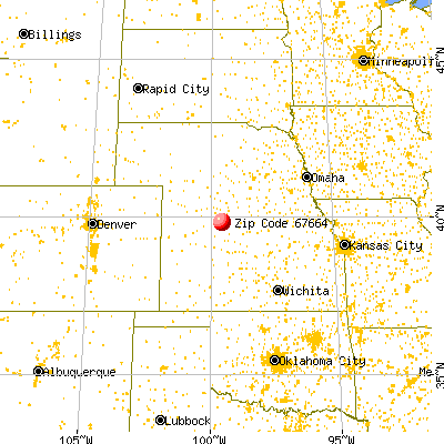 Prairie View, KS (67664) map from a distance