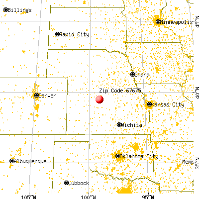 Woodston, KS (67675) map from a distance