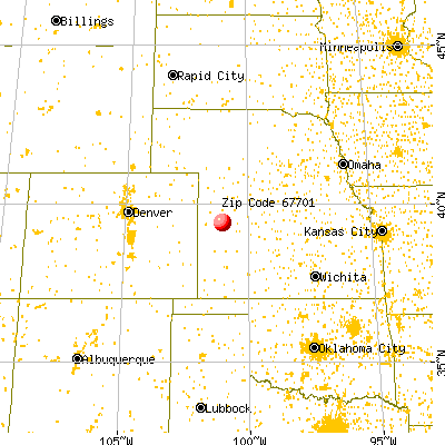 Colby, KS (67701) map from a distance