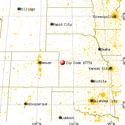 Bird City, KS (67731) map from a distance