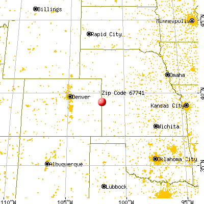Kanorado, KS (67741) map from a distance