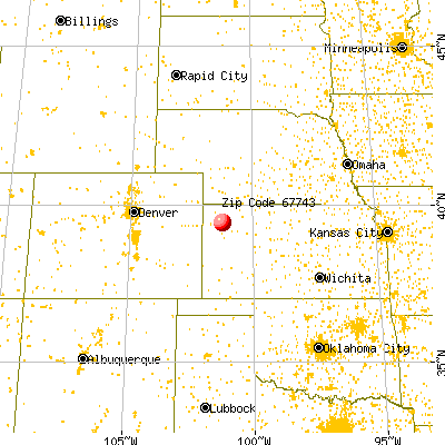 Levant, KS (67743) map from a distance