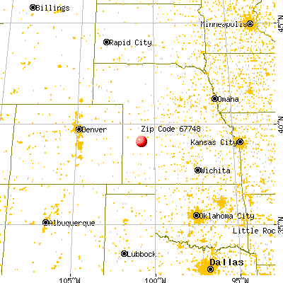 Oakley, KS (67748) map from a distance