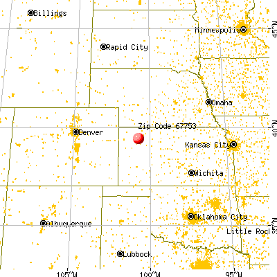 Rexford, KS (67753) map from a distance