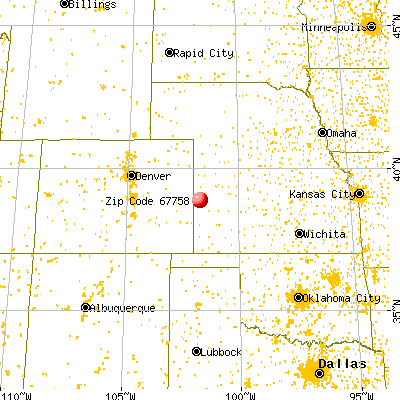 Sharon Springs, KS (67758) map from a distance