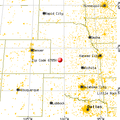 Healy, KS (67850) map from a distance