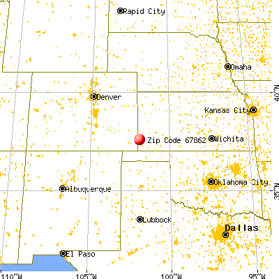 Manter, KS (67862) map from a distance