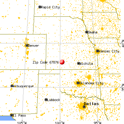 Spearville, KS (67876) map from a distance