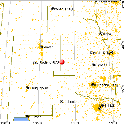 Syracuse, KS (67878) map from a distance
