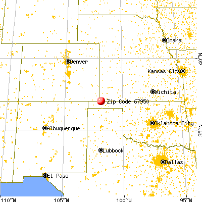 Elkhart, KS (67950) map from a distance