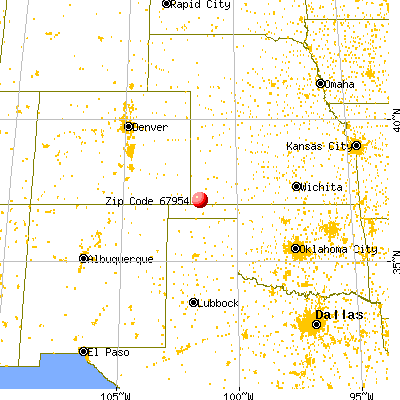 Rolla, KS (67954) map from a distance