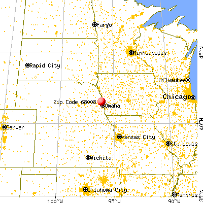 Blair, NE (68008) map from a distance