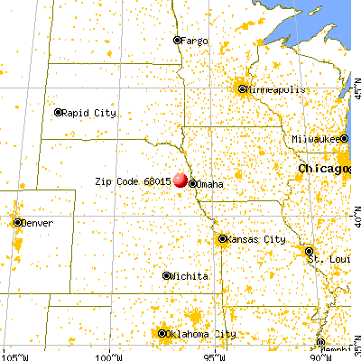 Cedar Bluffs, NE (68015) map from a distance