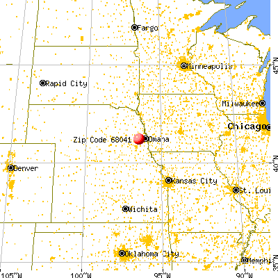 Mead, NE (68041) map from a distance