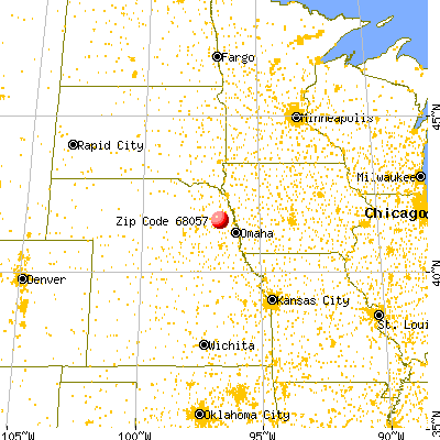 Scribner, NE (68057) map from a distance