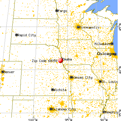 Springfield, NE (68059) map from a distance