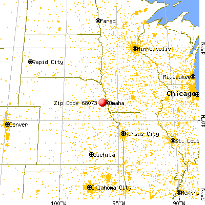 Yutan, NE (68073) map from a distance