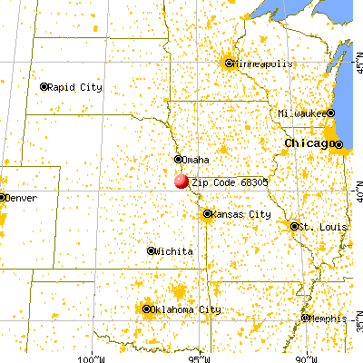 Auburn, NE (68305) map from a distance