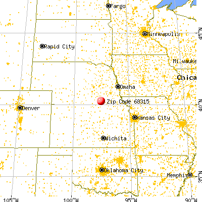 Belvidere, NE (68315) map from a distance