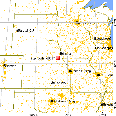 Bennet, NE (68317) map from a distance