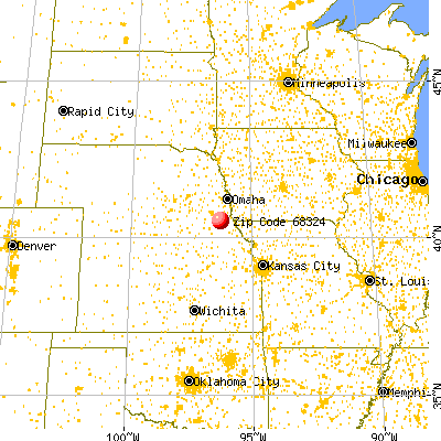 Burr, NE (68324) map from a distance
