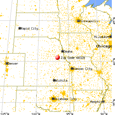 Clatonia, NE (68328) map from a distance