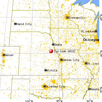 Crab Orchard, NE (68332) map from a distance