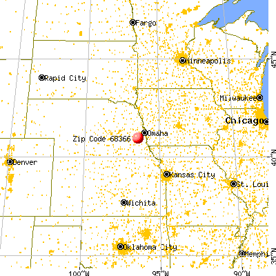 Greenwood, NE (68366) map from a distance