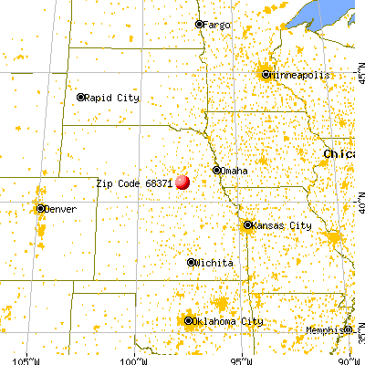 Henderson, NE (68371) map from a distance