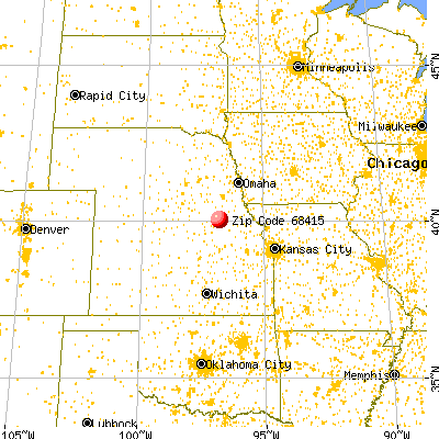 Odell, NE (68415) map from a distance