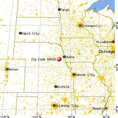 Raymond, NE (68428) map from a distance