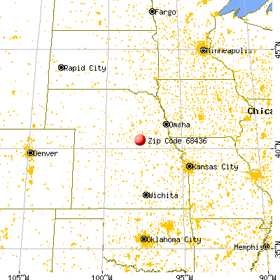 Shickley, NE (68436) map from a distance