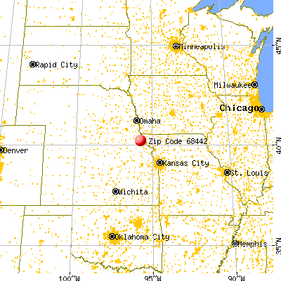 Stella, NE (68442) map from a distance