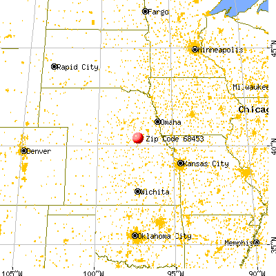 Tobias, NE (68453) map from a distance